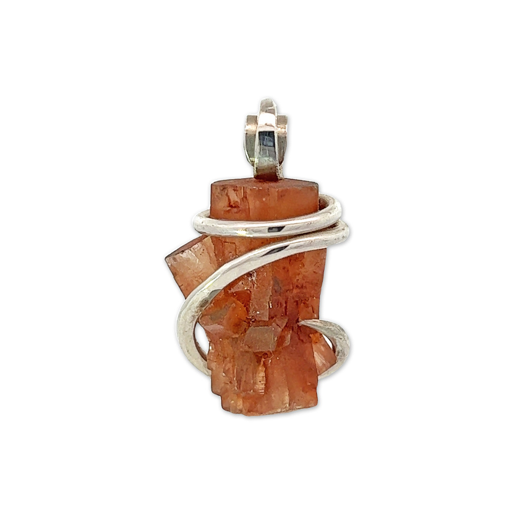 Aragonite Crystal Pendant Necklace (M1467)