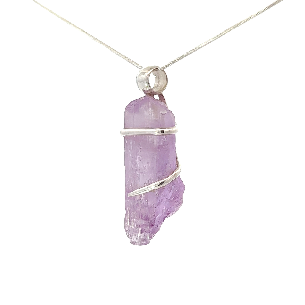 Kunzite Crystal Pendant Necklace (FA2084)