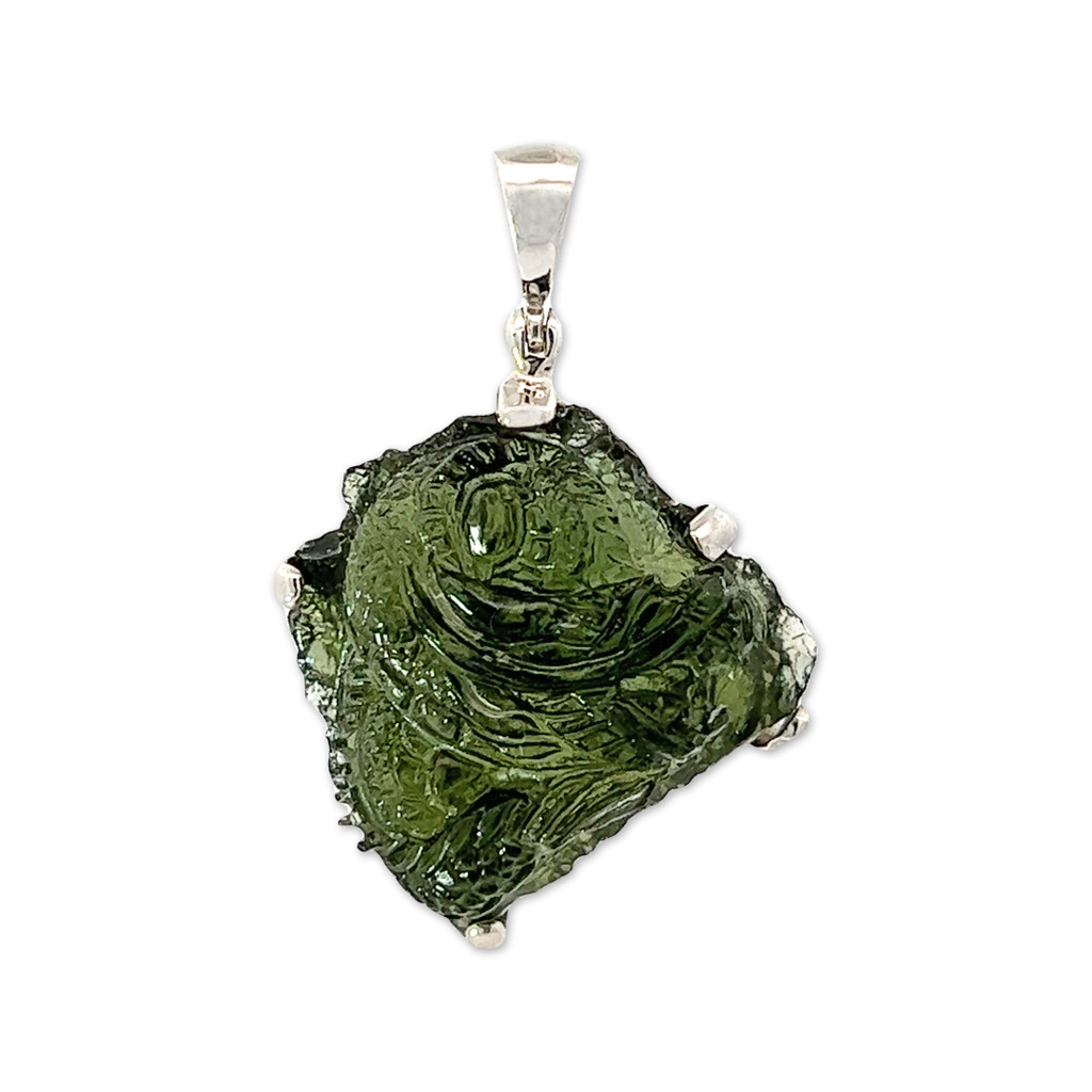 Carved Moldavite Dragon Crystal (SB1841)