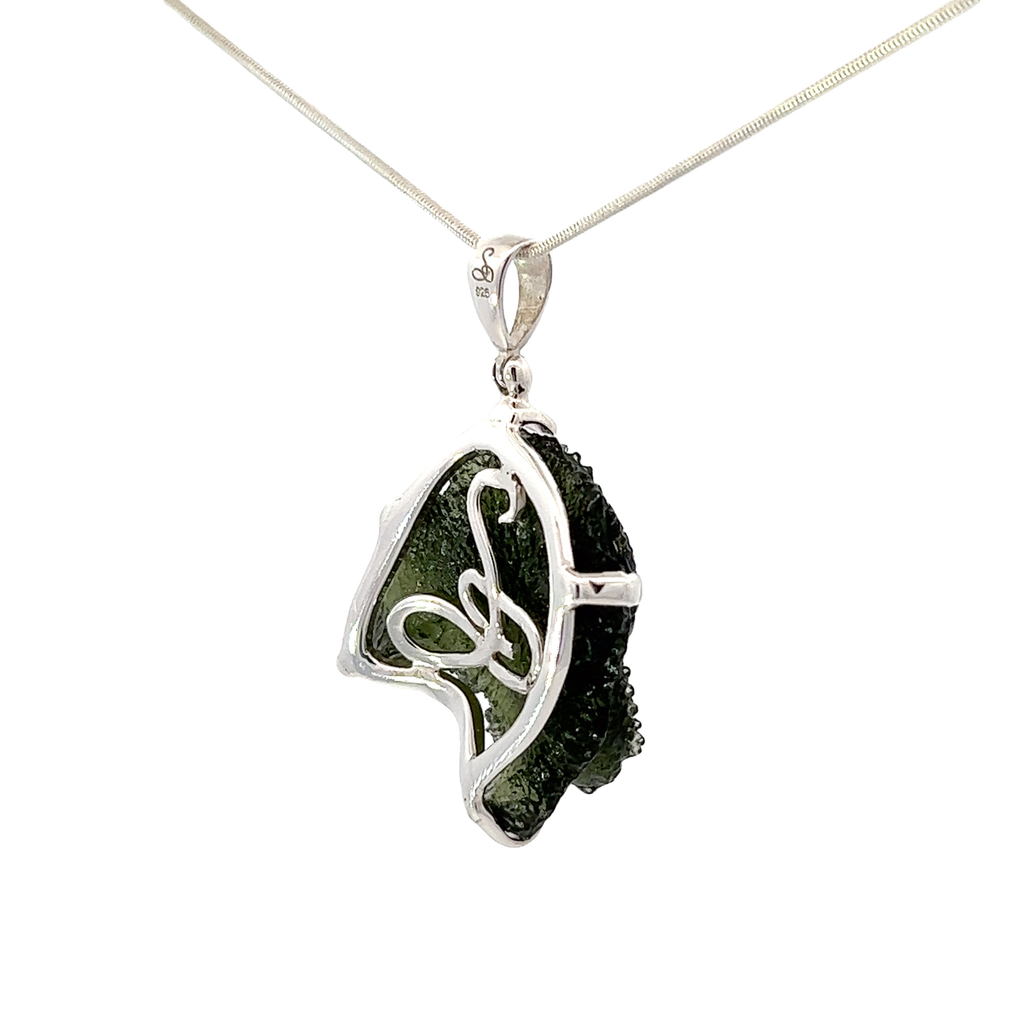 Carved Moldavite Dragon Crystal (SB1841)