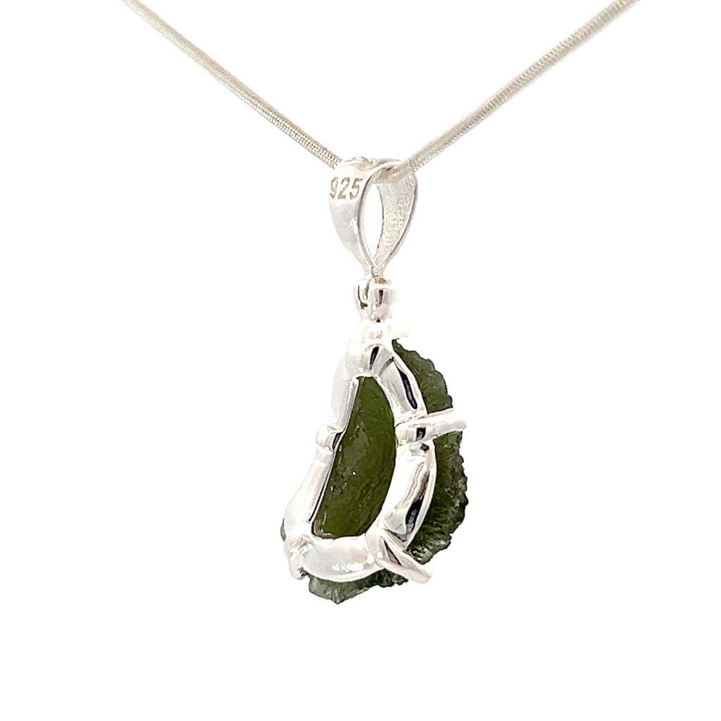 Moldavite Crystal Pendant Necklace (SB1761)