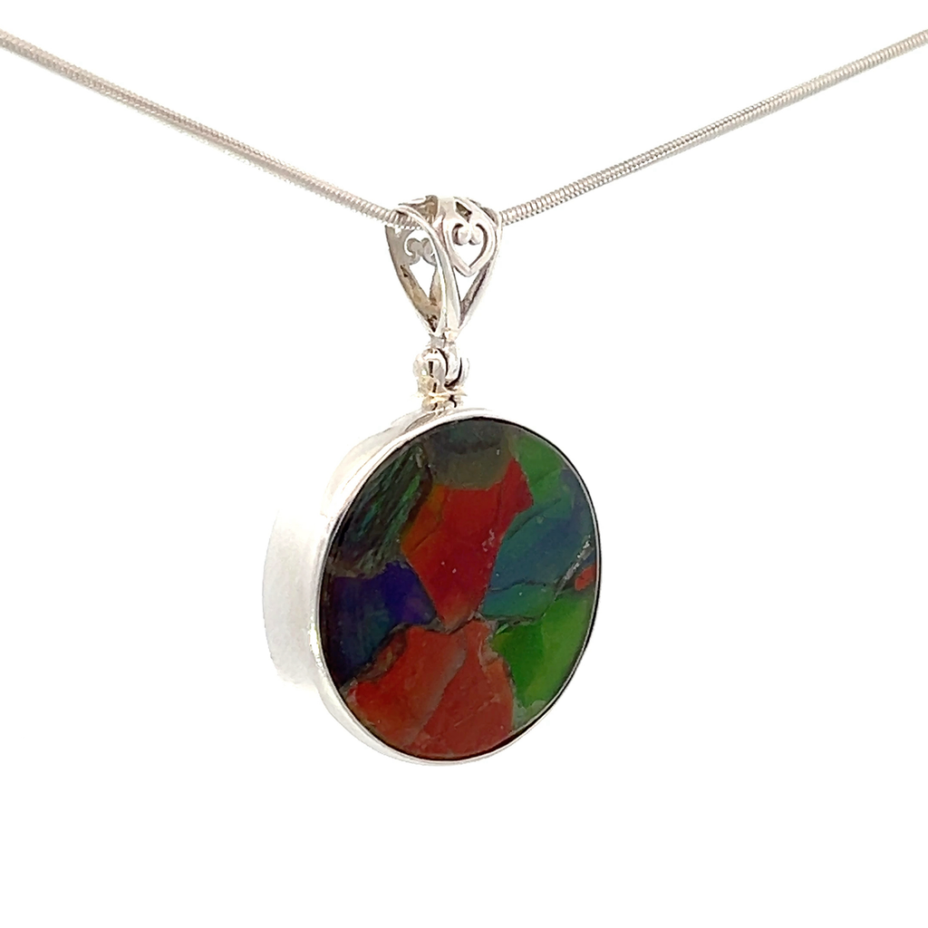 Ammolite Pendant Necklace (SB1903)