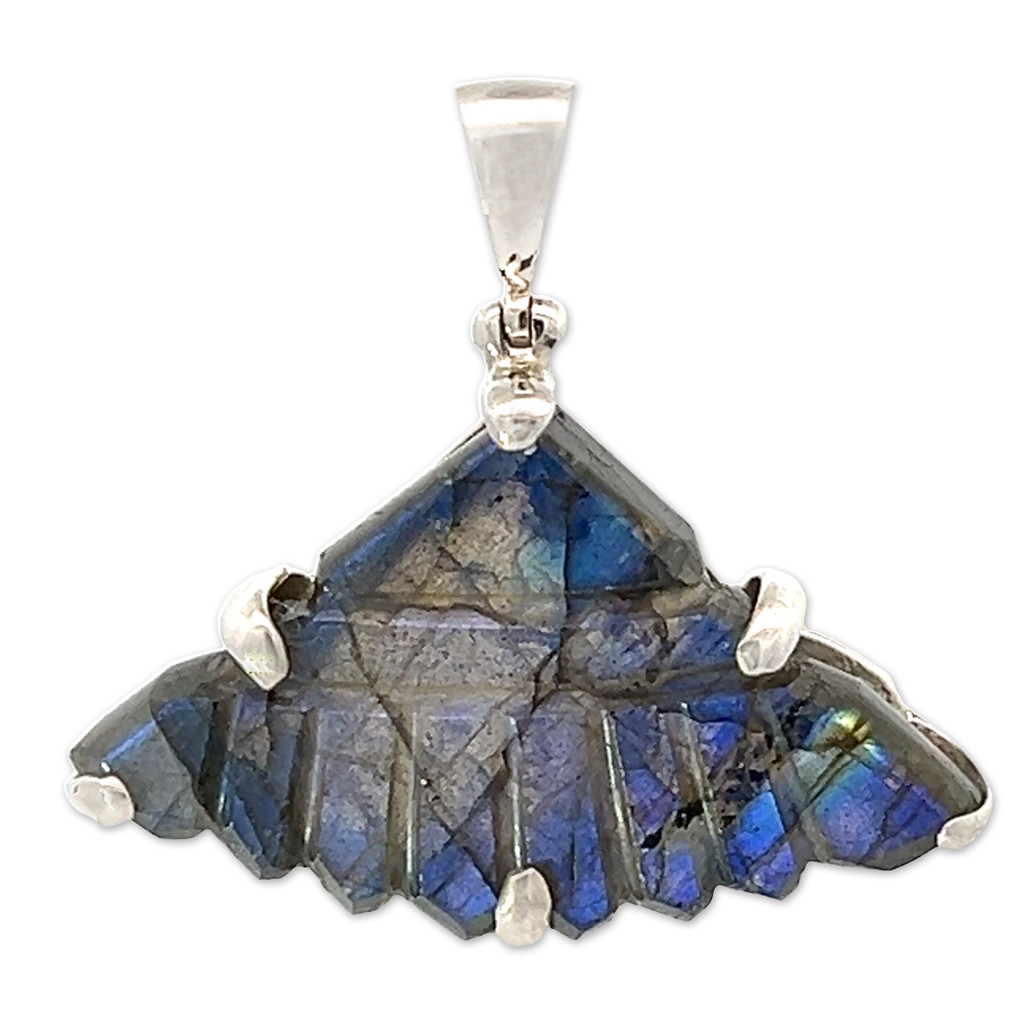 Hand-Carved Labradorite Pendant Necklace