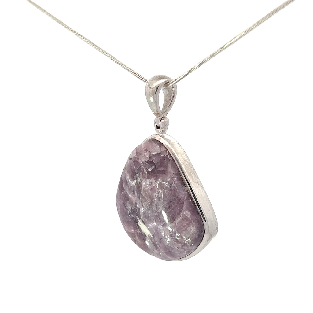 Lepidolite Coconut Necklace (SB1469)