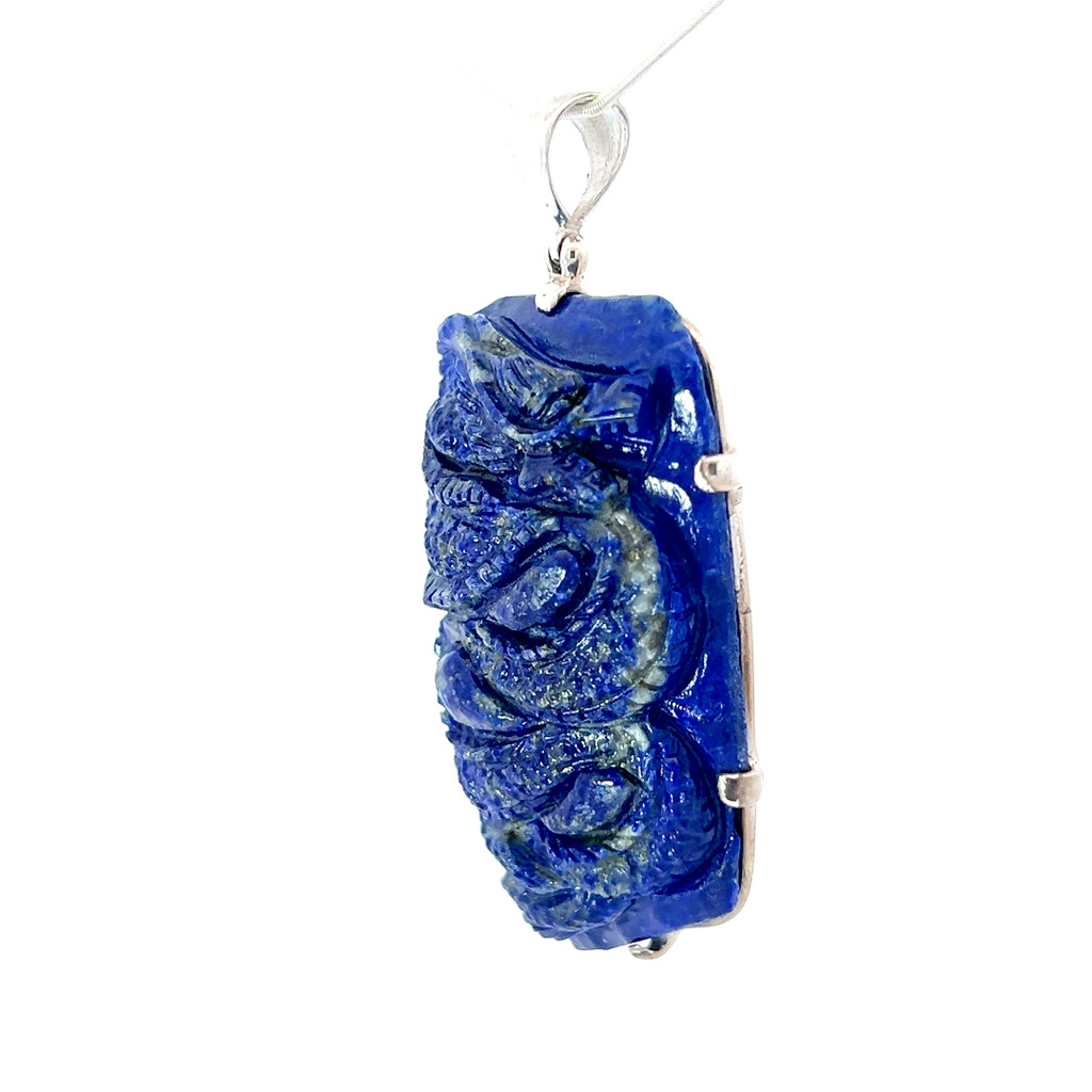 Craved Lapis Lazuli Necklace (SB3158)