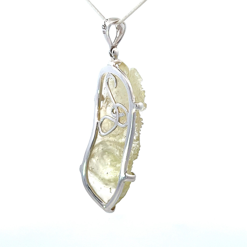 Carved Libyan Desert Tektite Pendant