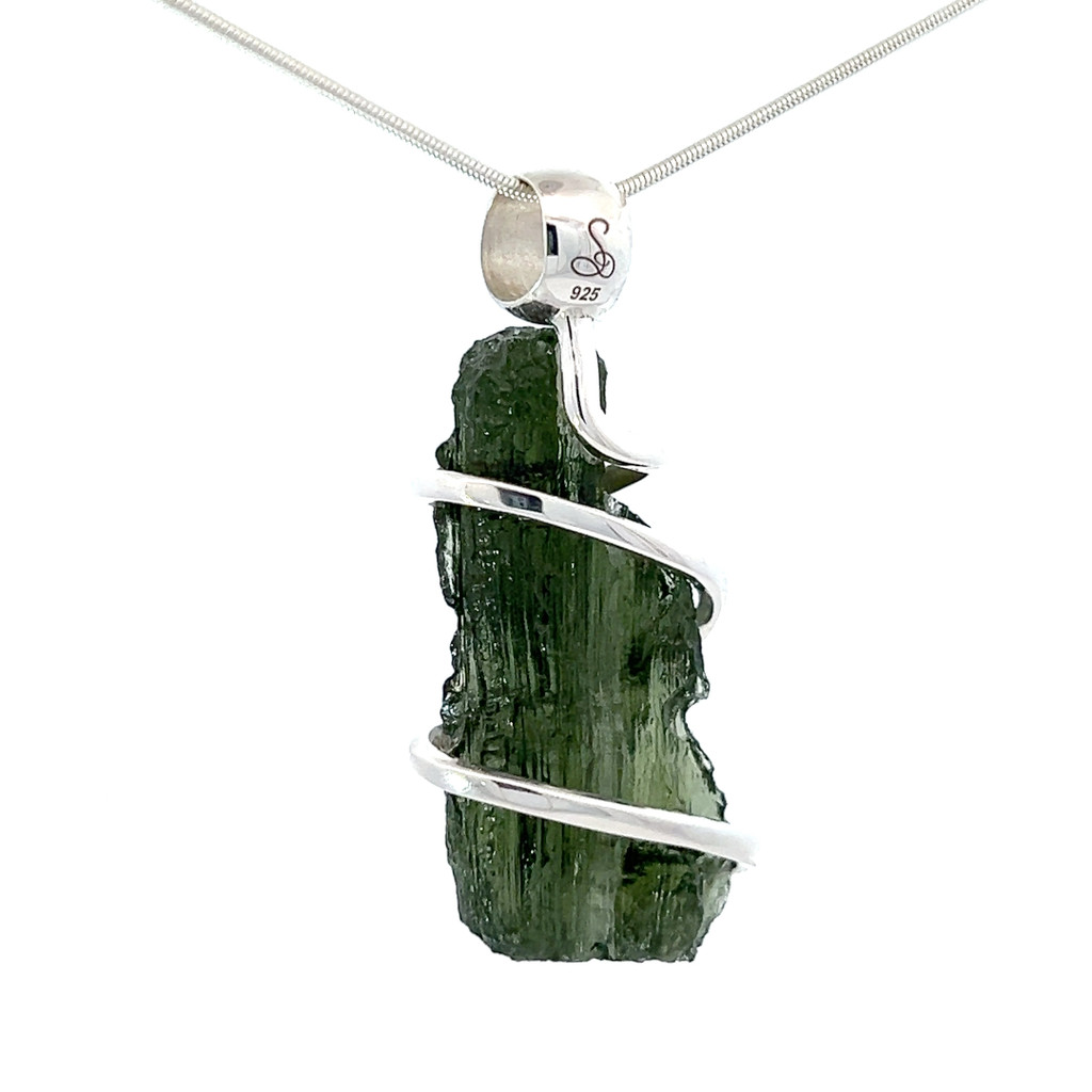 Moldavite Crystal Pendant Necklace (SE1035)