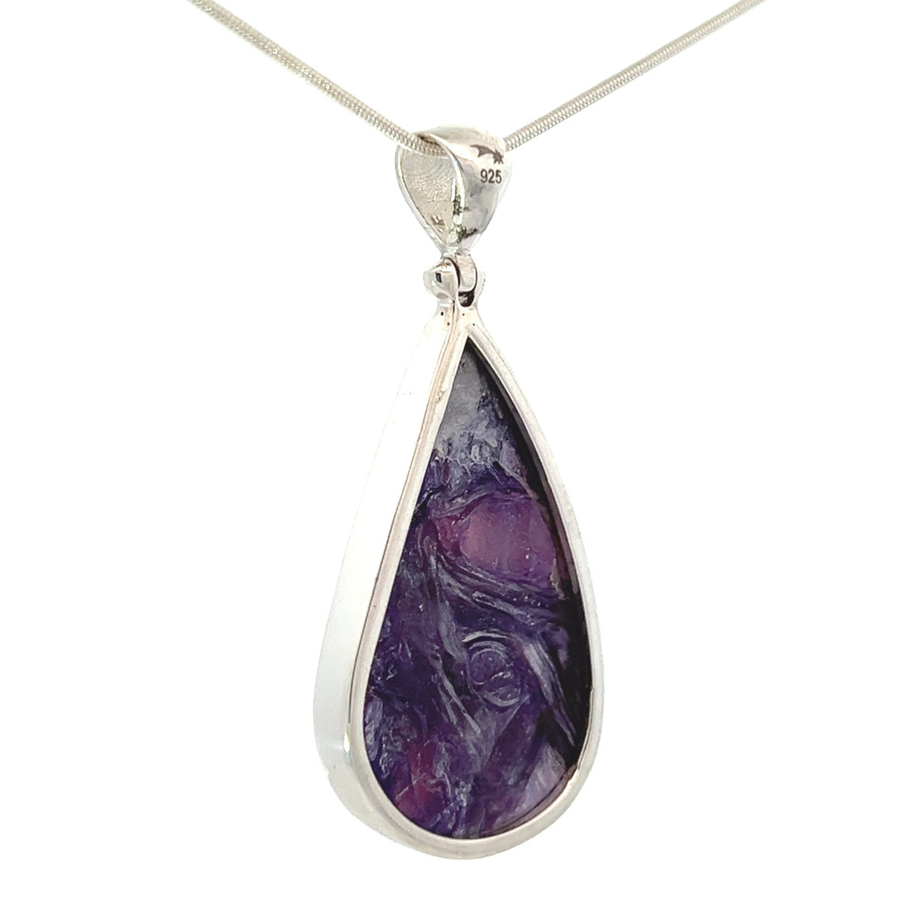 Charoite Pendant Necklace (AE1023)