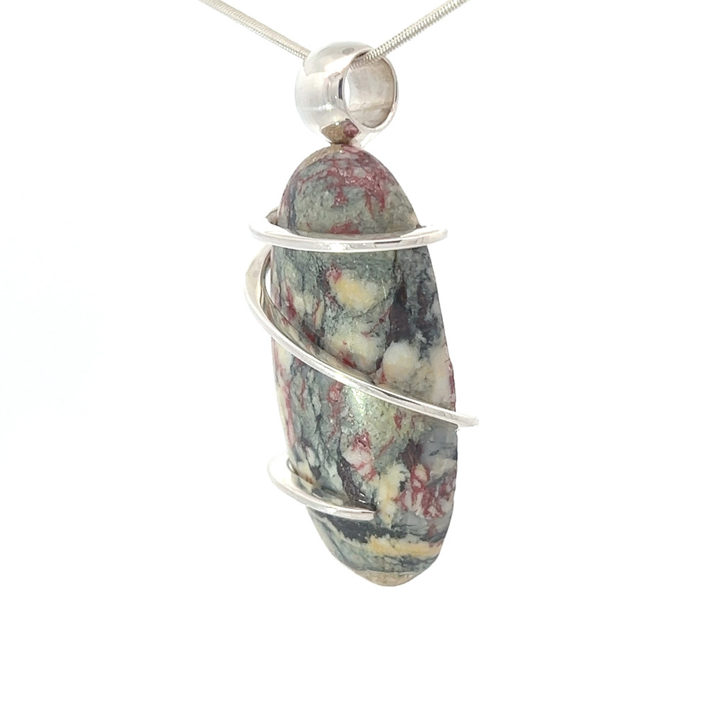 Cinnabar Crystal Pendant Necklace (SE1177)