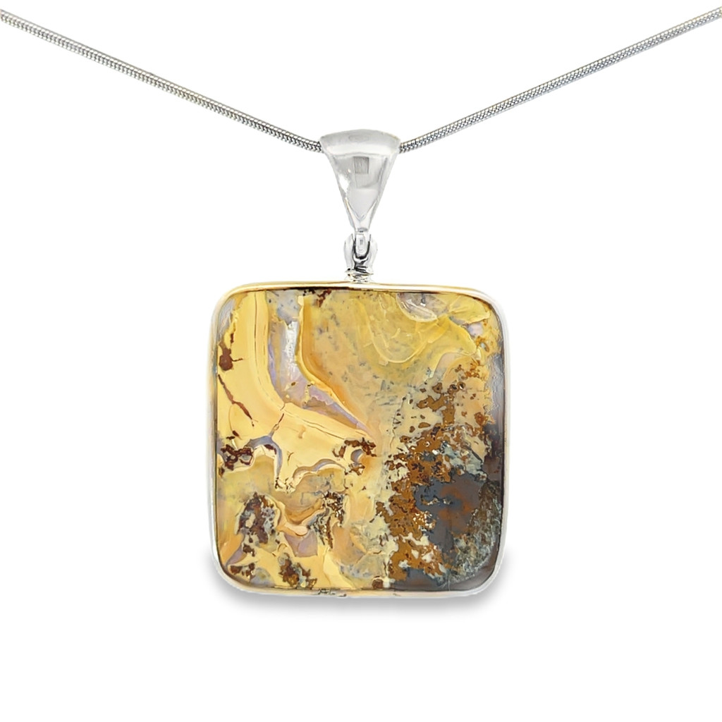 Boulder Opal Pendant Necklace (FA2158)