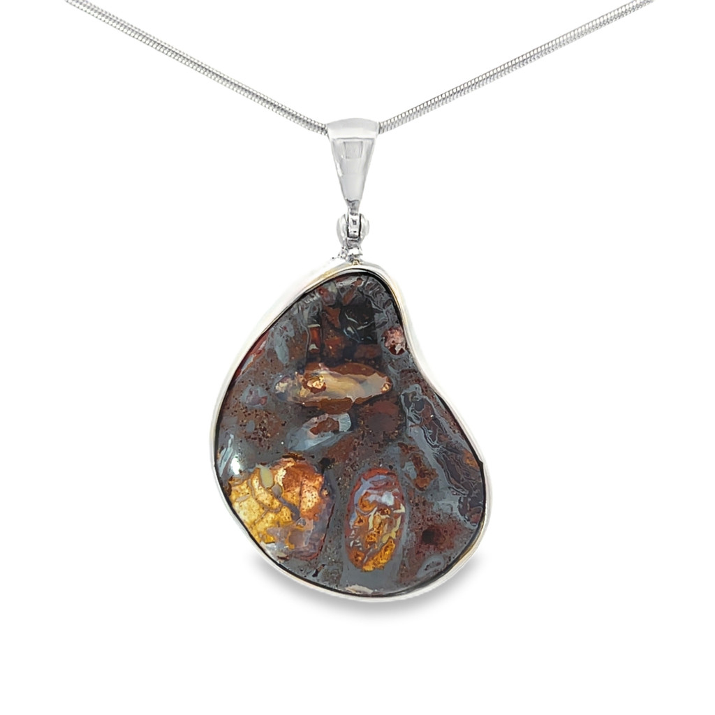 Boulder Opal Pendant Necklace (FA2159)