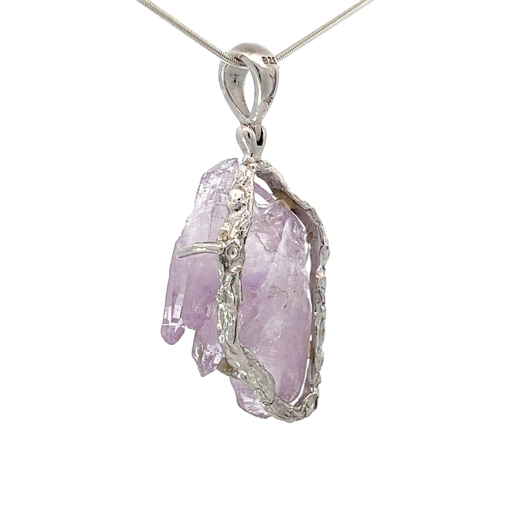 Amethyst Crystal Pendant Necklace (SB3281)
