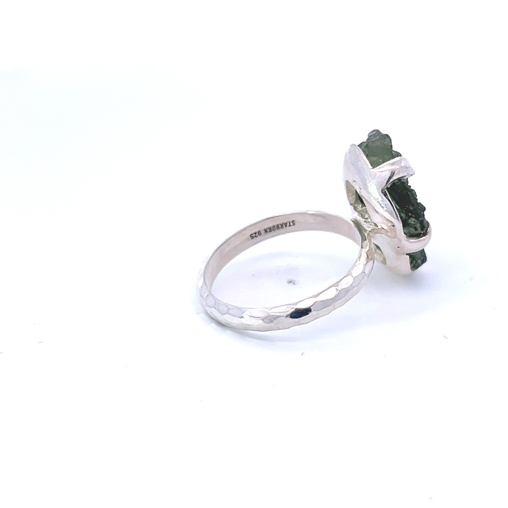 Moldavite Crystal Ring 8.0 (SD1005)