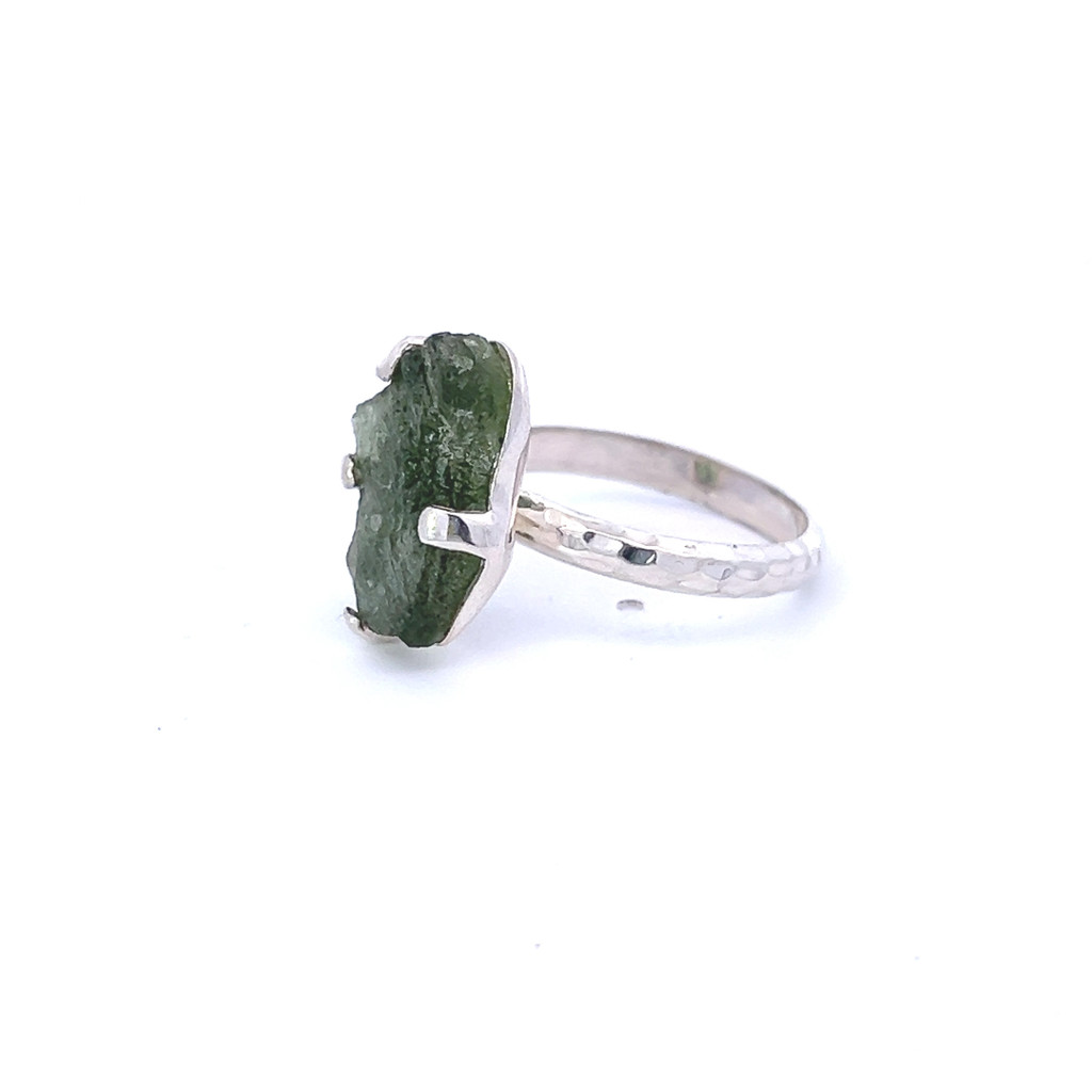 Moldavite Crystal Ring 8.0 (SD1005)