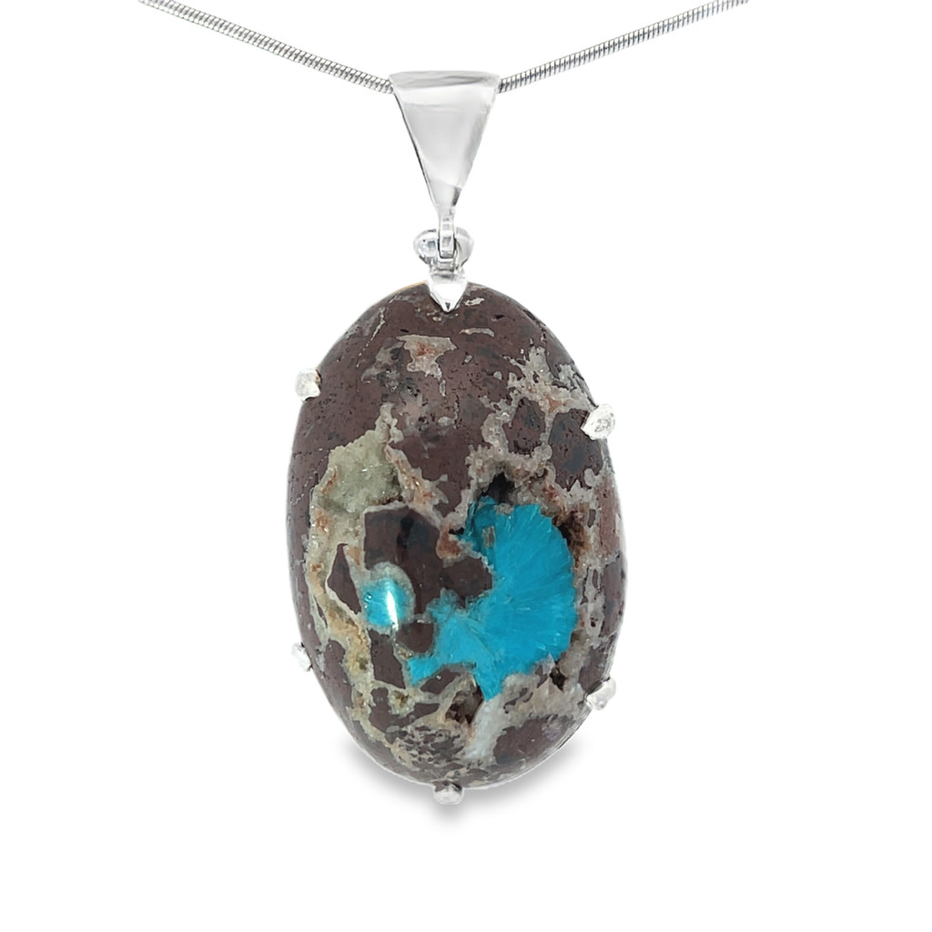 Cavansite Pendant Necklace (SB1827)