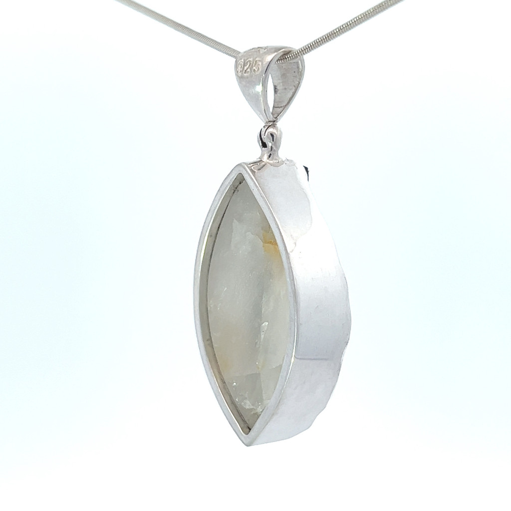 Green Tourmaline in Quartz Pendant (SB1277)