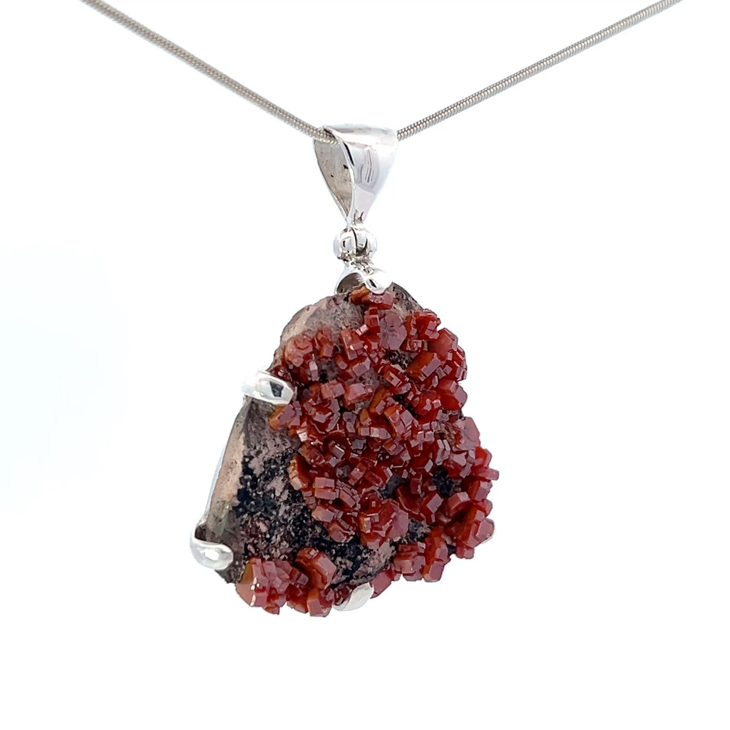 Vanadinite Crystal Pendant Necklace (SB3347)