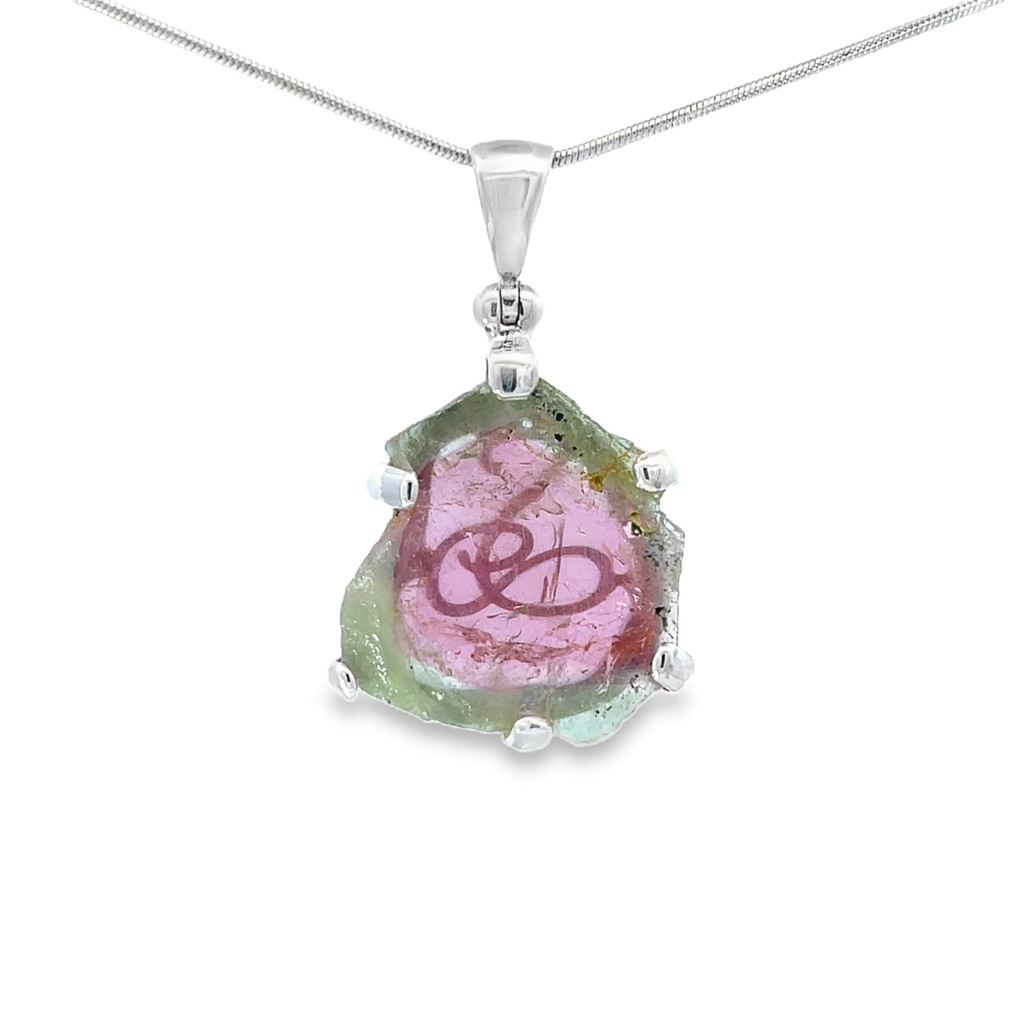 Watermelon Tourmaline Topaz Pendant (SB1762)