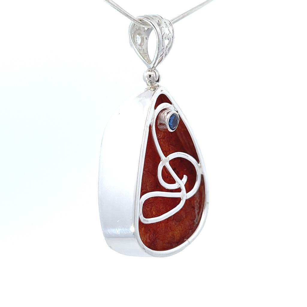 Baltic Amber Pendant Necklace (AE1234)