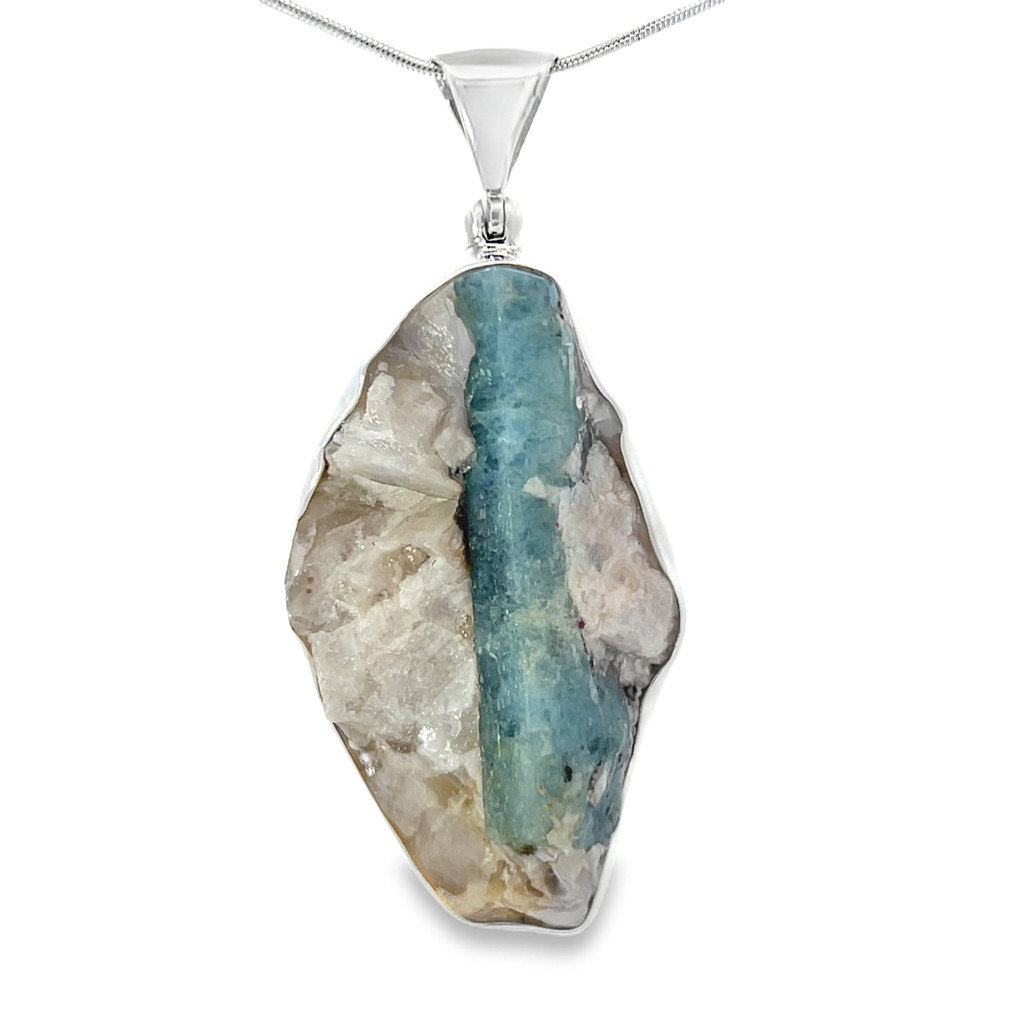 Aquamarine Pendant Necklace (SB3354)