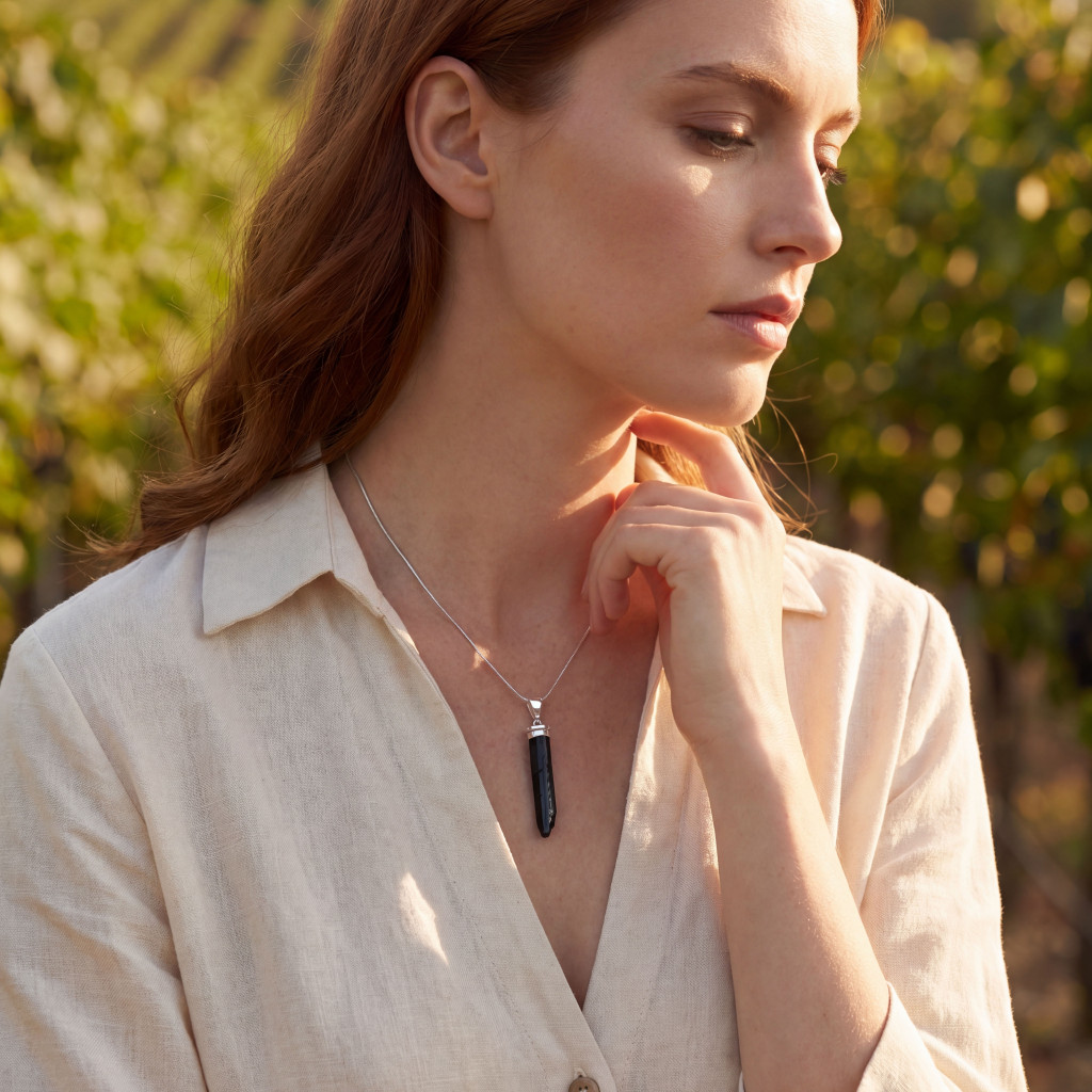 Aegirine Crystal Pendant Necklace (SB1125)