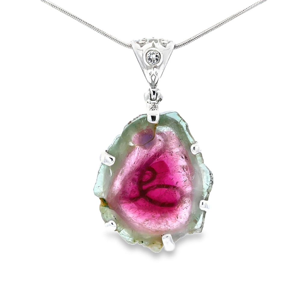 Watermelon Tourmaline Pendant (AE1246)