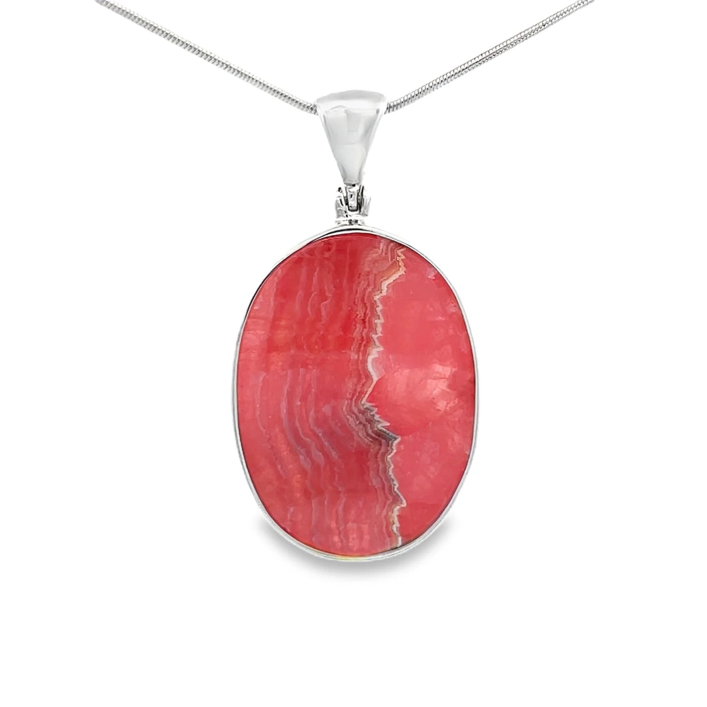 Rhodochrosite Pendant Necklace (FA1025)
