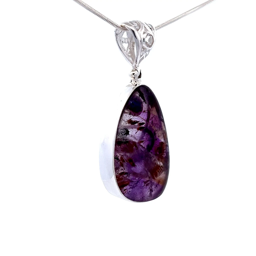 Amethyst Cacoxenite Pendant Necklace