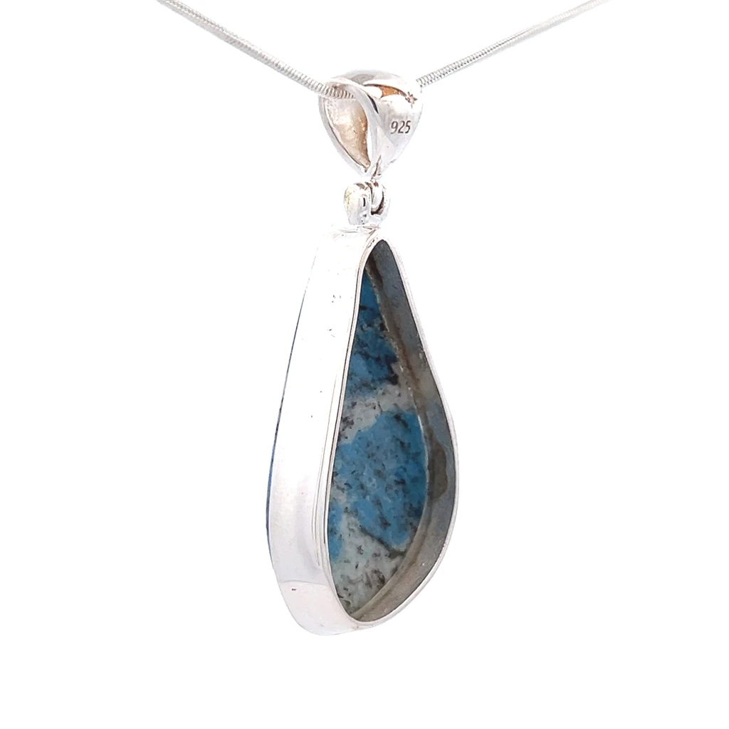 K2 Granite Azurite Pendant Necklace (SB2799)
