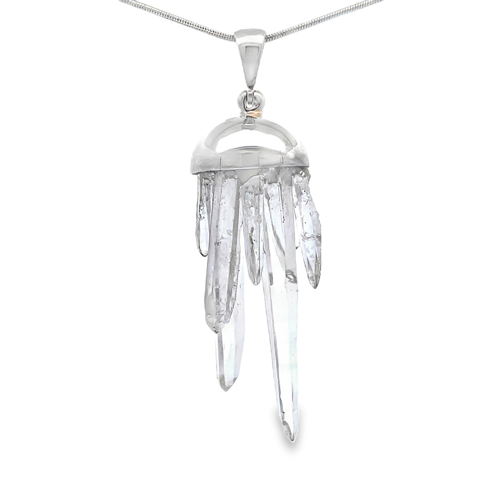 Clear Quartz Crystal Necklace (SB2704)