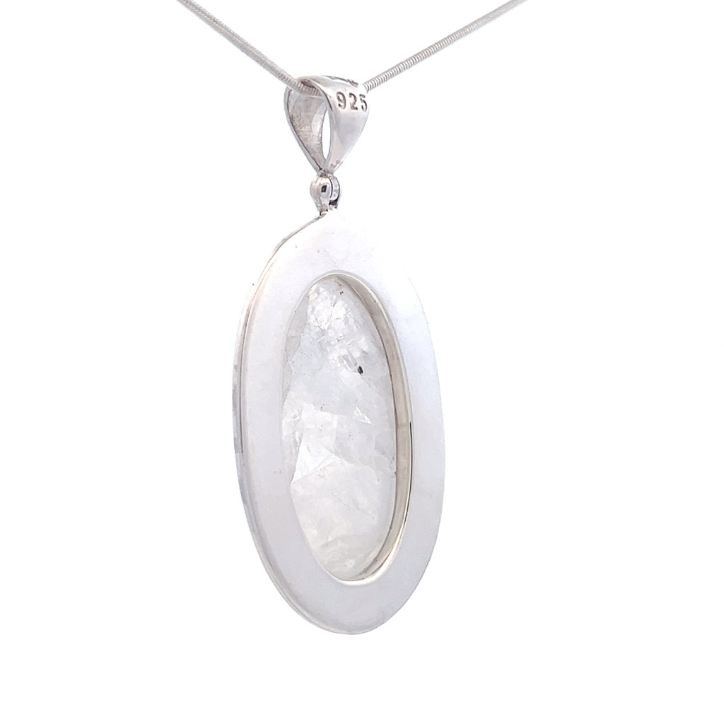 Starred Rainbow Moonstone Necklace