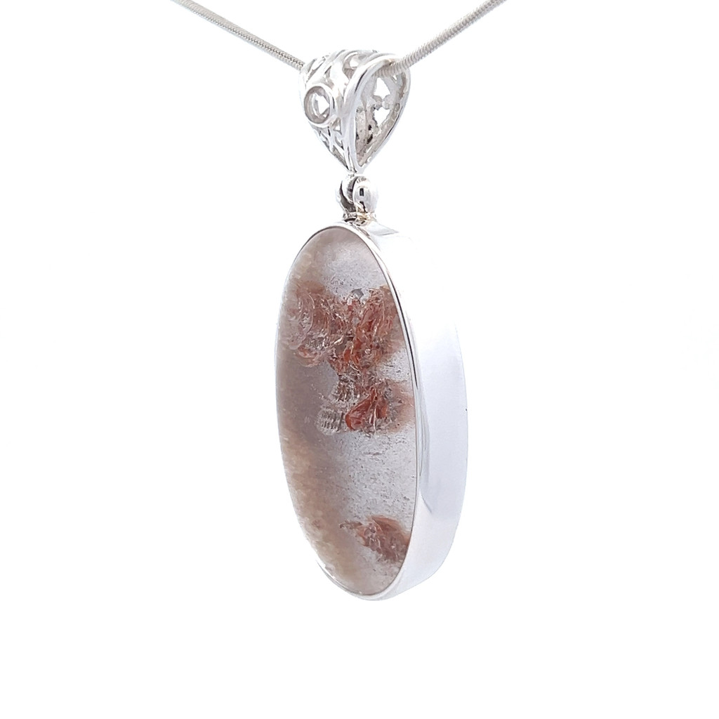 Lodolite Quartz Pendant Necklace (FA1031)