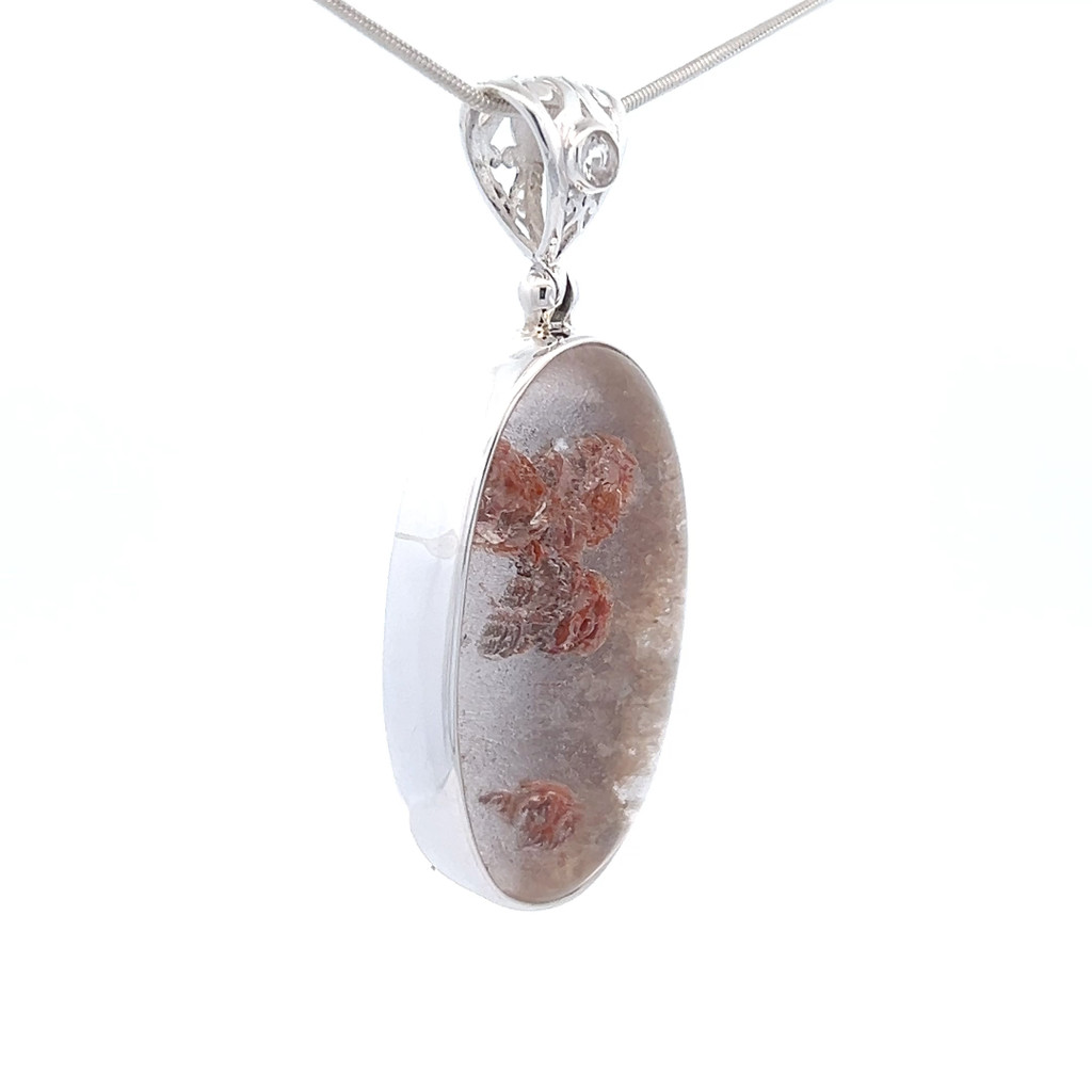 Lodolite Quartz Pendant Necklace (FA1031)