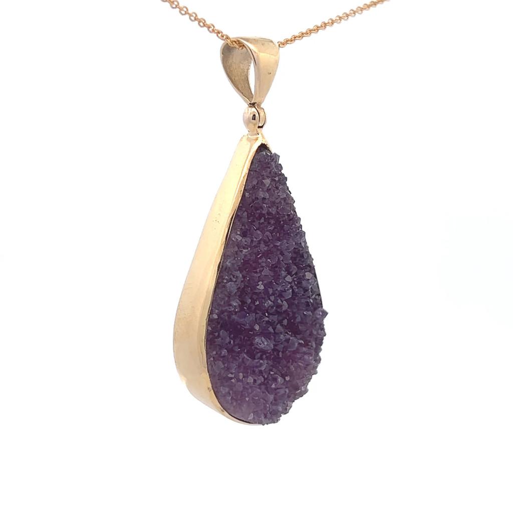 Amethyst Druzy Pendant (SB3407)