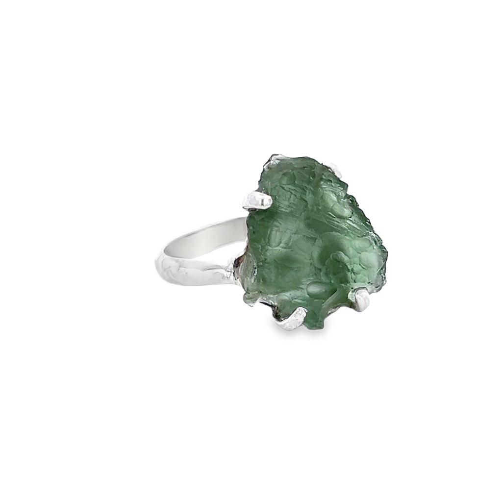 Moldavite Crystal Ring (R1021)
