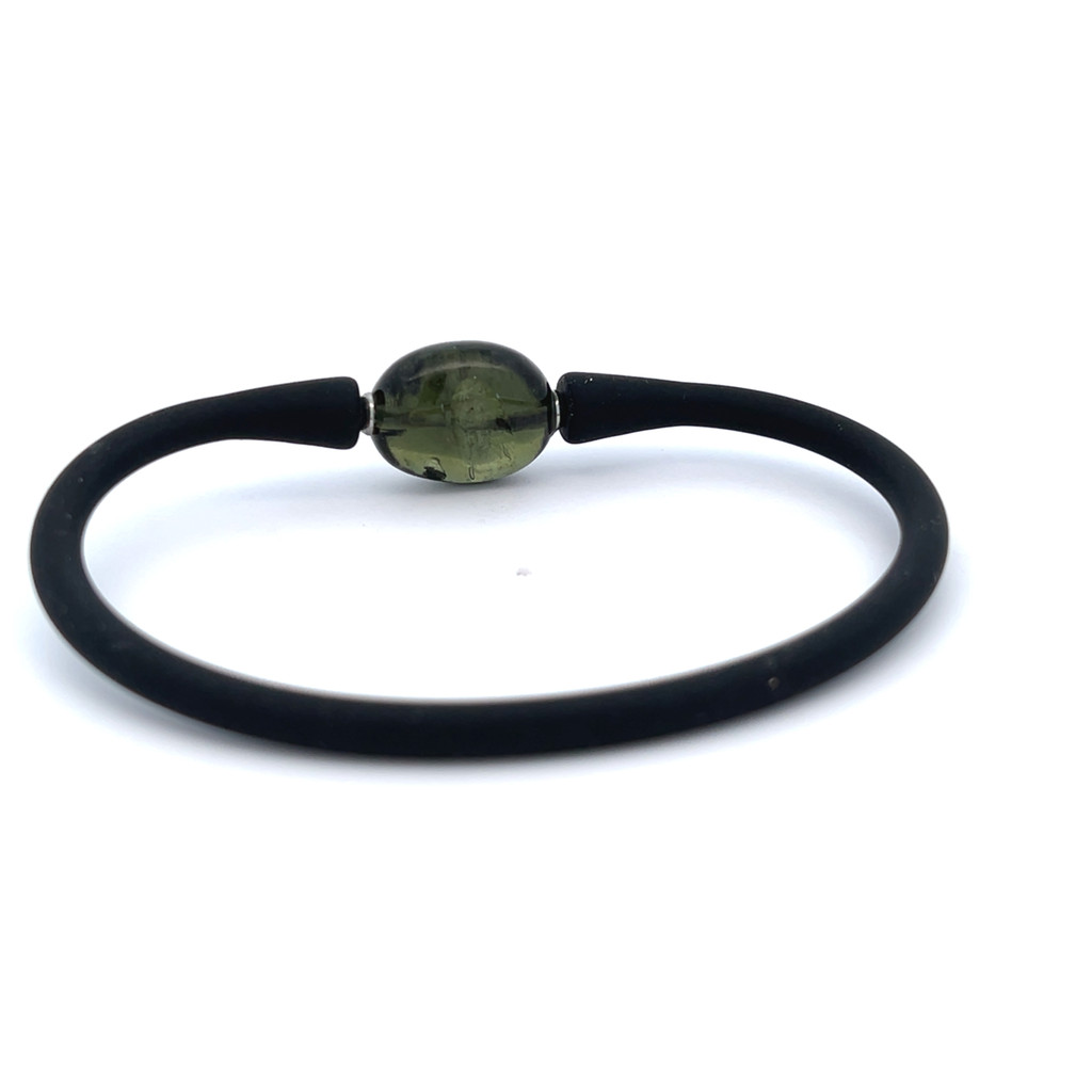 Moldavite Silicone Bracelet (SB1497)