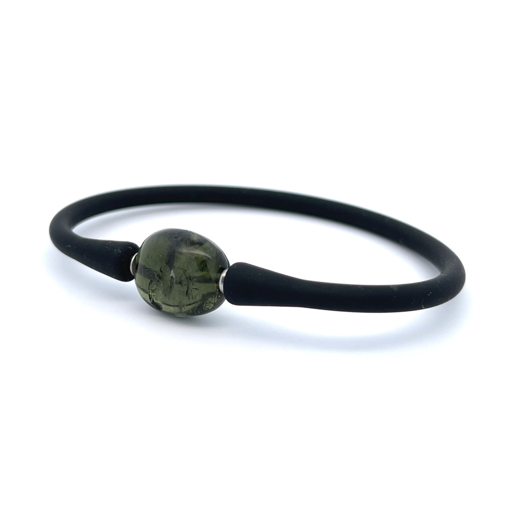 Moldavite Silicone Bracelet (SB1497)