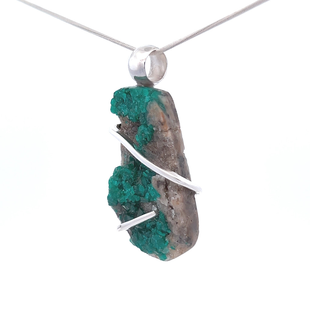 Dioptase Pendant Necklace (SE1042)