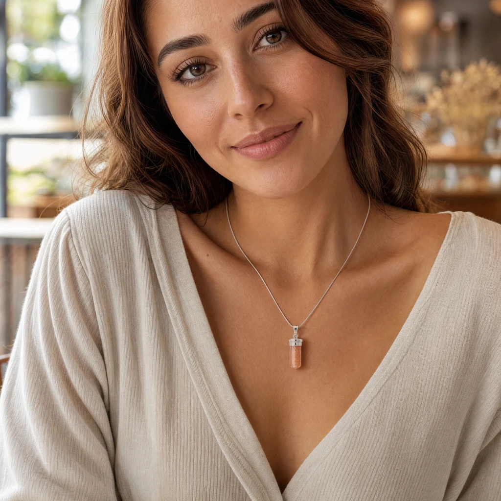 Imperial Topaz Pendant Necklace (M1271)