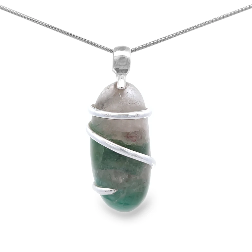 Polished Emerald Pendant Necklace (FA1150)