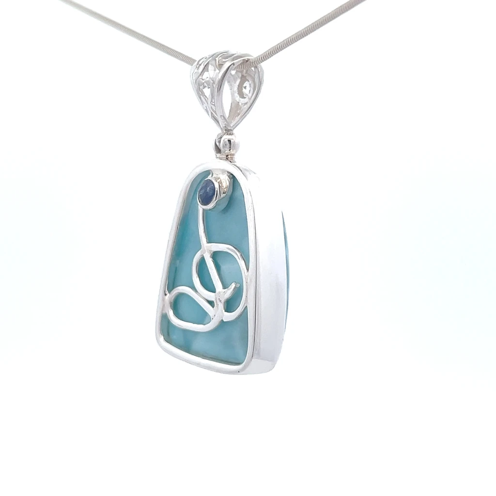 Larimar Pendant Necklace (FA1039)