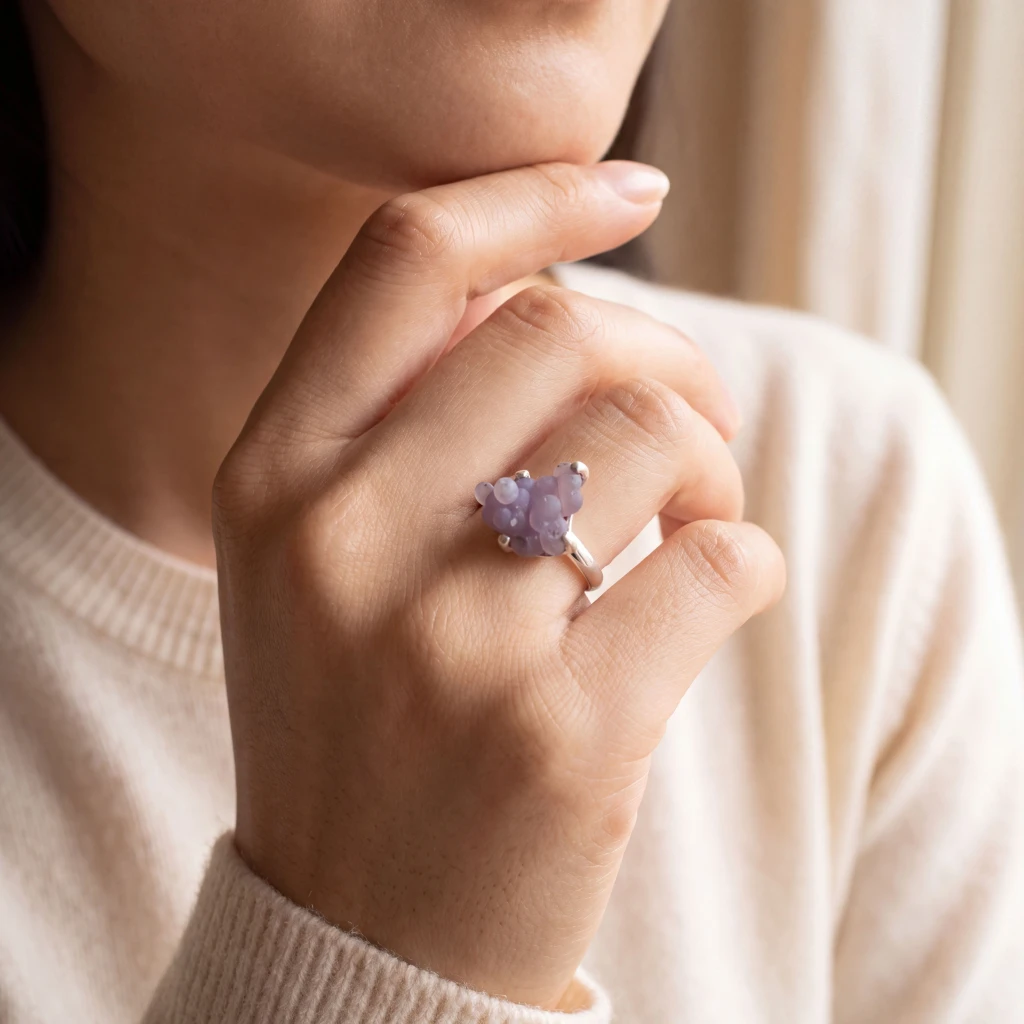 Grape Chalcedony Ring (R1011)
