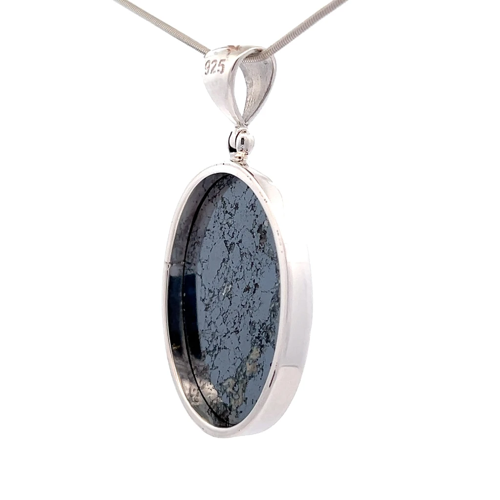 Jerome Silver Ore Pendant Necklace (SB2595)
