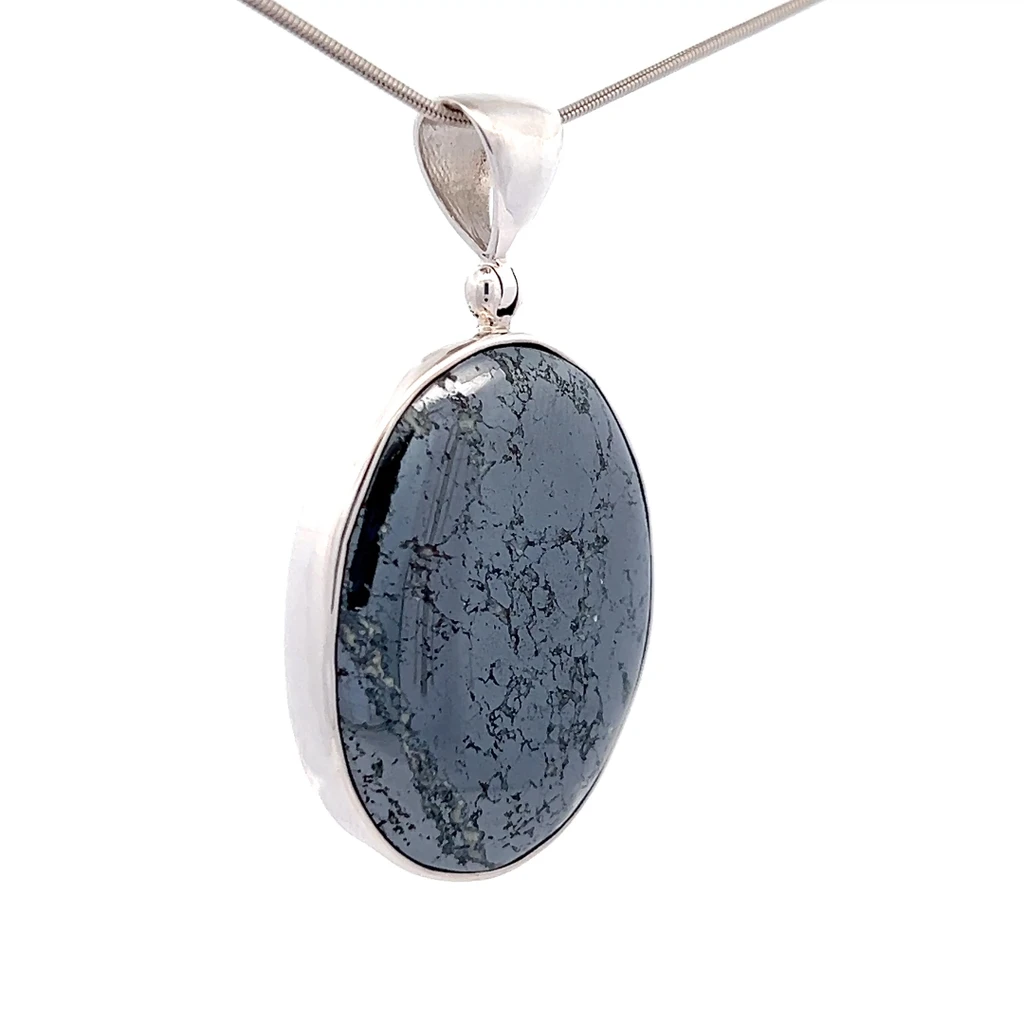 Jerome Silver Ore Pendant Necklace (SB2595)