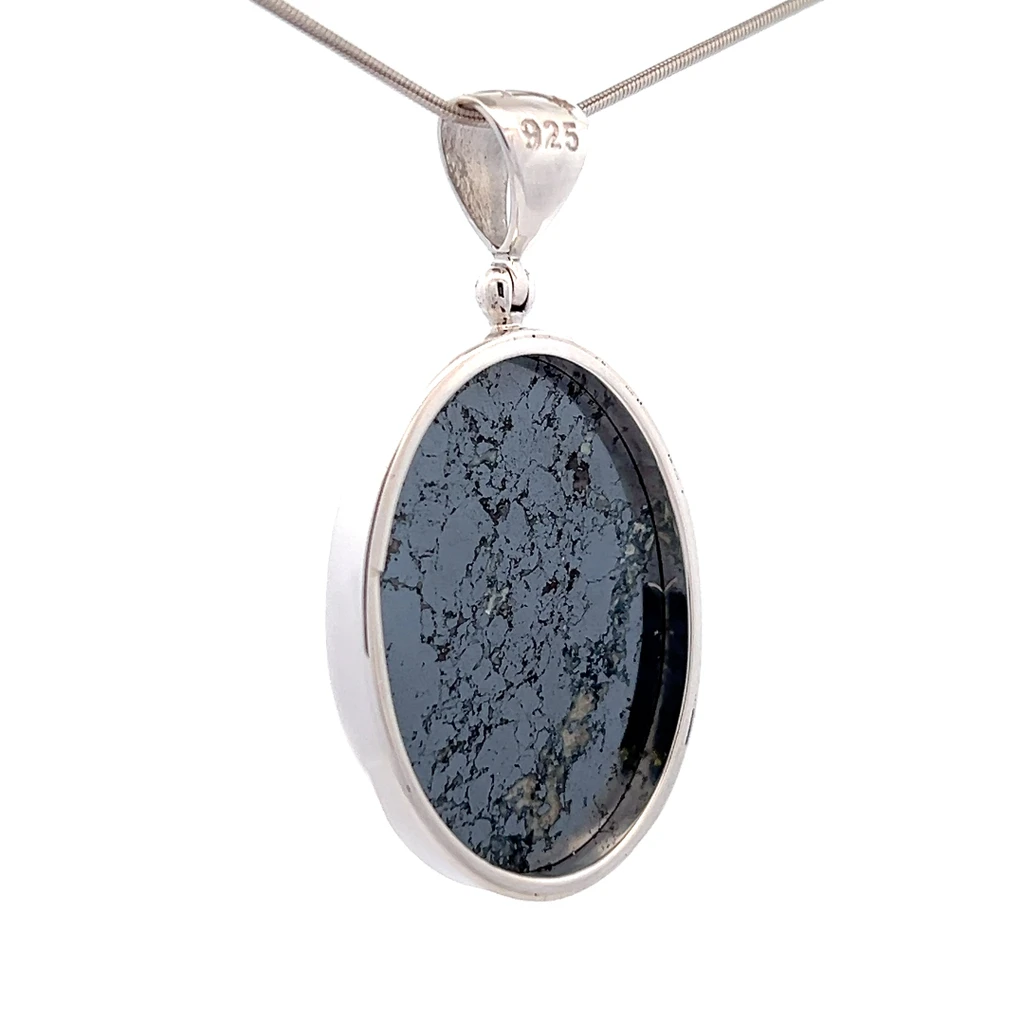 Jerome Silver Ore Pendant Necklace (SB2595)