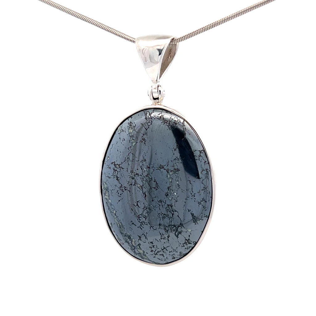 Jerome Silver Ore Pendant Necklace (SB2595)
