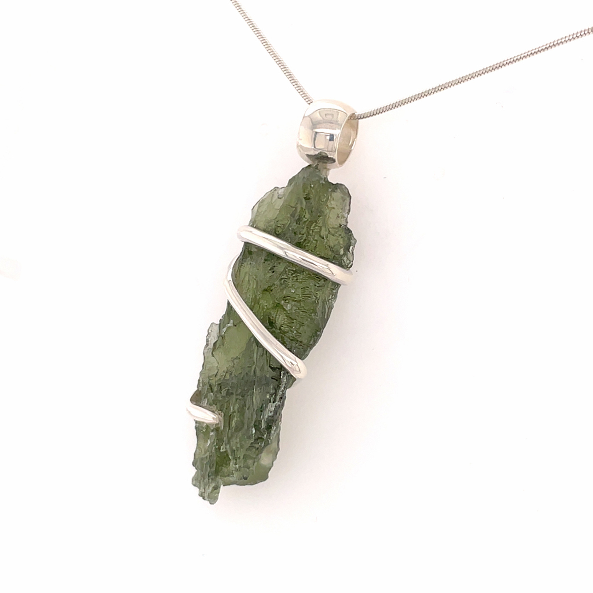 Tatahouine Meteorite Necklace Silver Asteroid | Moldavite Life