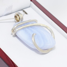 Blue Lace Agate Pendant (M1137)