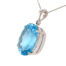 Natural Blue Topaz Faceted Pendant (SB2453)