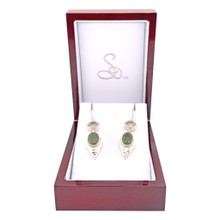 Moldavite Green Amethyst Earrings (EA1016)